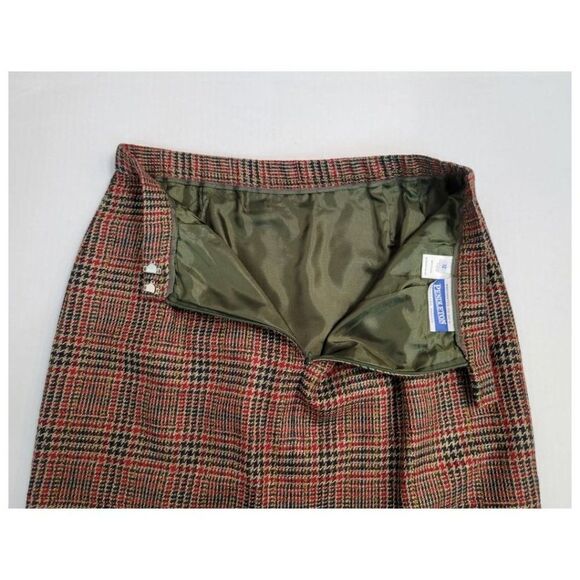 Vintage 1990's Pendleton Tweed Wool Plaid Skirt - Picture 4 of 7
